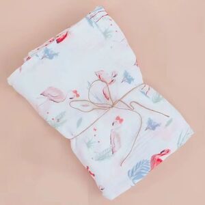 100% cotton Muslin Swaddle blankets Nature Flamingo print